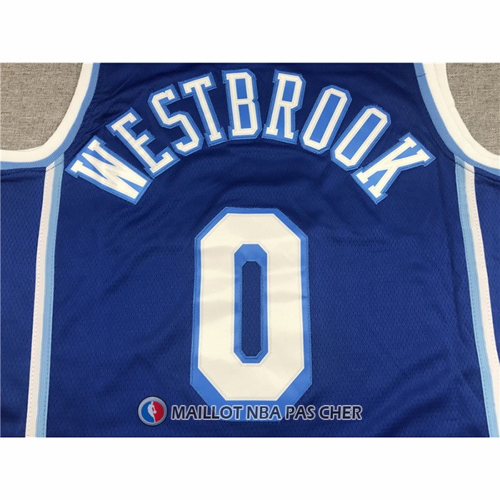 Maillot Los Angeles Lakers Russell Westbrook NO 0 Classic 2021-2022 Bleu